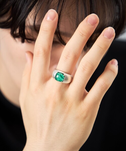 く*ー様 agete マラカイト　リング　試着のみ　定価70400円 く*ー様 agete マラカイト リング 試着のみ 定価70400円 - メルカリ