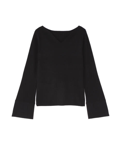 NATURAL BEAUTY BASIC（ナチュラルビューティーベーシック）の「◇ニュアンスネックフレアスリーブニット（ニット/セーター・レディース・グレー系その他/ブラック/レッド・FREE）」の4枚目の写真