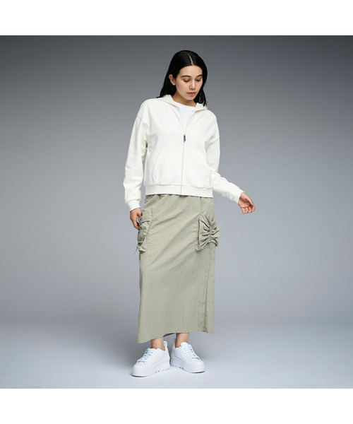 PUMA（プーマ）の「PUMA プーマ ウィメンズ ESS MX リラックスド フルジップ スウェット（パーカー・レディース・ライトグレー/オフホワイト・LARGE/X-LARGE/MEDIUM/SMALL）」の4枚目の写真