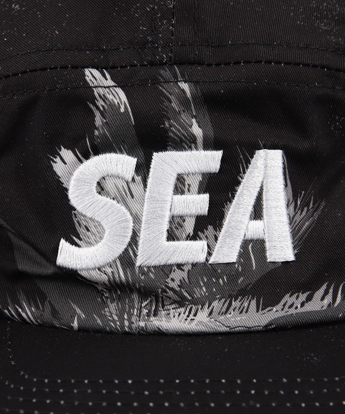 WIND AND SEA(ウィンダンシー)の「Palm Tree Camp Cap(キャップ・メンズ・ブラック・F)」の4枚目の写真