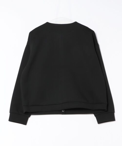 Honeys(ハニーズ)の「ドット釦クルーカーデ(カーディガン/ボレロ・レディース・グレイッシュベージュ/ブラック/ブルーグリーン/ネイビー/モカ・L/LL/M)」の6枚目の写真