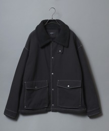 ANPAS Boa Collar Duck Coverall Jacket/別注 襟ボア 薄中綿 カバーオールジャケット ワークジャケット ブルゾン アウター メンズ レディース