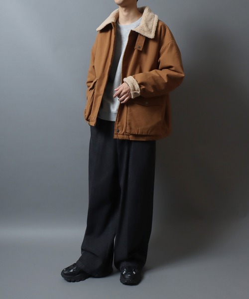 セール】ANPAS Boa Collar Duck Coverall Jacket/別注 襟ボア 薄中綿