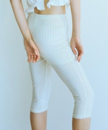 レディースのその他パンツ（ホワイト/白色系・ストライプ柄