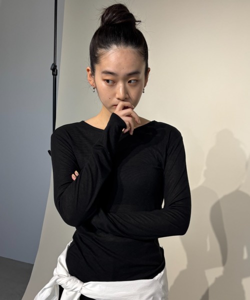 シアーロングスリーブTEE（Tシャツ/カットソー）｜FUULLY STUDIO（フー