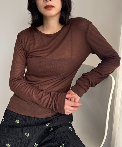 シアーロングスリーブTEE（Tシャツ/カットソー）｜FUULLY STUDIO（フー