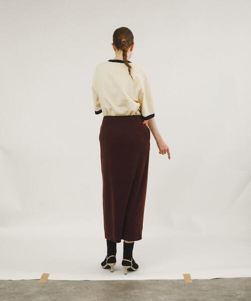 LAATO（ラート）の「ringer knit tee（ニット/セーター・レディース・オフホワイト/ブラック・FREE）」の7枚目の写真