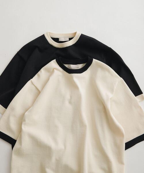 LAATO（ラート）の「ringer knit tee（ニット/セーター・レディース・オフホワイト/ブラック・FREE）」の10枚目の写真