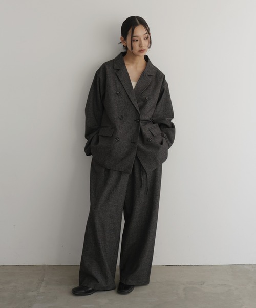 hellam（へラム）の「チェックラップタックパンツ（その他パンツ・レディース・ブラック/ブラウン/ベージュ・FREE）」の11枚目の写真