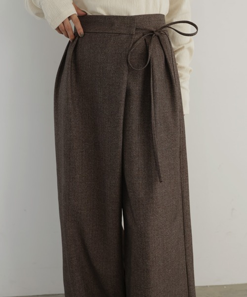 hellam（へラム）の「チェックラップタックパンツ（その他パンツ・レディース・ブラック/ブラウン/ベージュ・FREE）」の17枚目の写真
