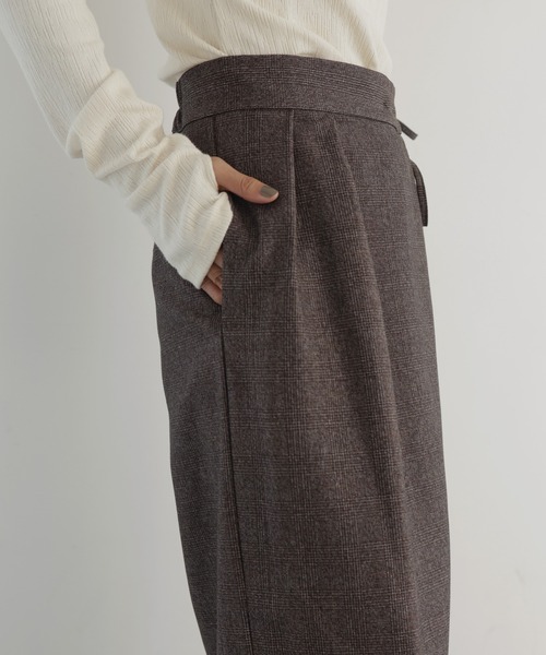 hellam（へラム）の「チェックラップタックパンツ（その他パンツ・レディース・ブラック/ブラウン/ベージュ・FREE）」の22枚目の写真