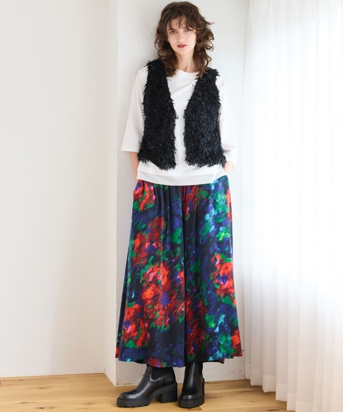 【洗える】フェザーニットファンシーベスト