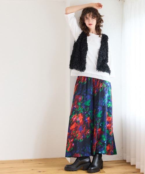 【洗える】フェザーニットファンシーベスト