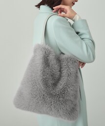 【美品】INDIVI バッグ　グレー L．グレー 【INDIVI】飾り付きトートバッグ 軽量 持ちやすい