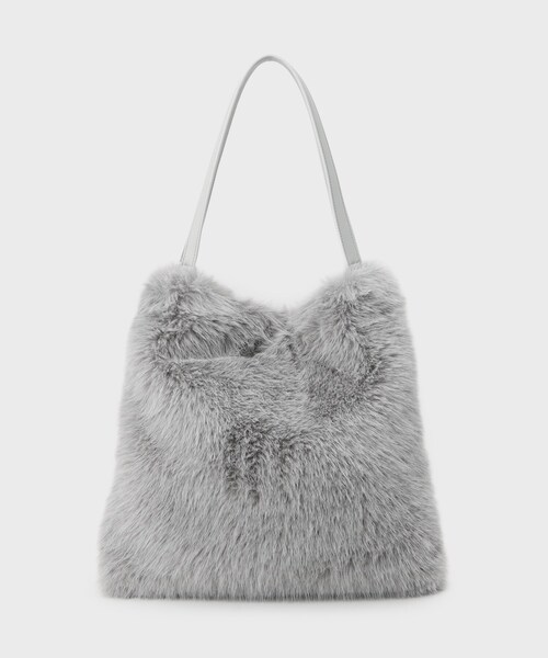 INDIVI（インディヴィ）の「【2WAY】フェイクファートート（トートバッグ・レディース・オフホワイト/グレー・00）」の10枚目の写真