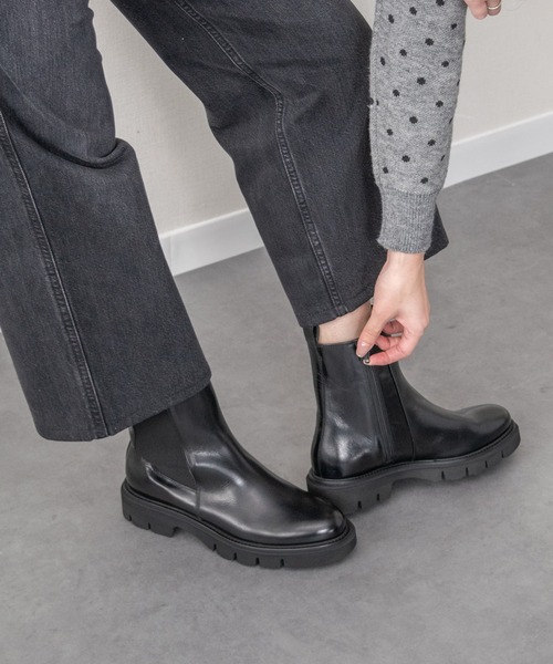 セール】【Luca Grossi】インサイドジップサイドゴアブーツ(L53005