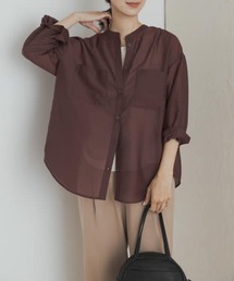 URBAN RESEARCH DOORS | シアーバンドカラーシャツ(シャツ/ブラウス)
