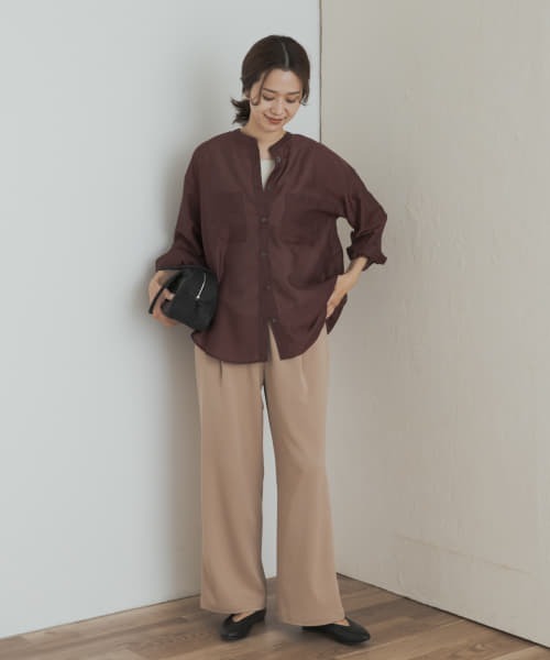 セール】シアーバンドカラーシャツ（シャツ/ブラウス）｜URBAN