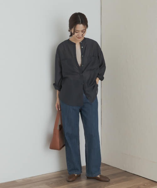 セール】シアーバンドカラーシャツ（シャツ/ブラウス）｜URBAN