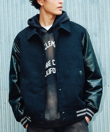 ムラサキスポーツ（ムラサキスポーツ）の「【ムラサキスポーツ限定】DEAR LAUREL ディアローレル × Pla-Jac プラジャック スタジャン スタジアム ジャケット VARSITY JACKET D25F-0102（スタジャン・メンズ）」