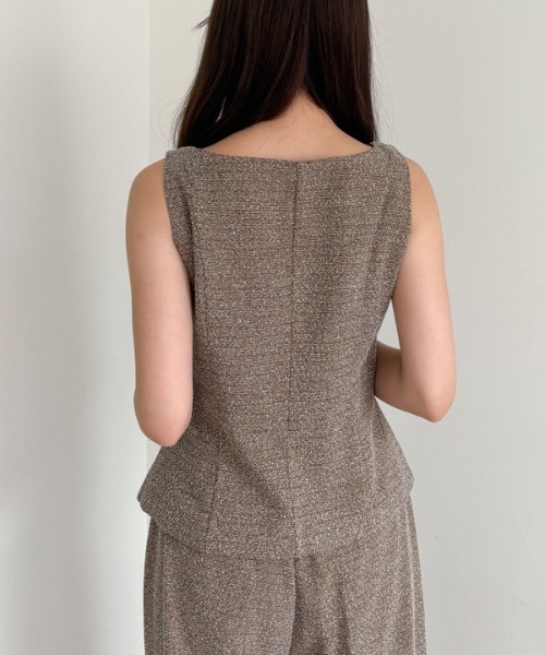 archives（アルシーヴ）の「【ＳＥＴＵＰ対応】ボタンツイードベスト（ベスト・レディース・ブラック/ブラウン・MEDIUM）」の13枚目の写真