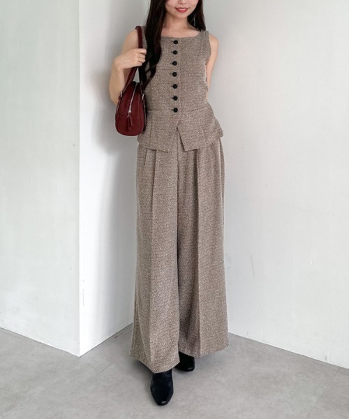 archives（アルシーヴ）の「【ＳＥＴＵＰ対応】ボタンツイードベスト（ベスト・レディース・ブラック/ブラウン・MEDIUM）」の14枚目の写真