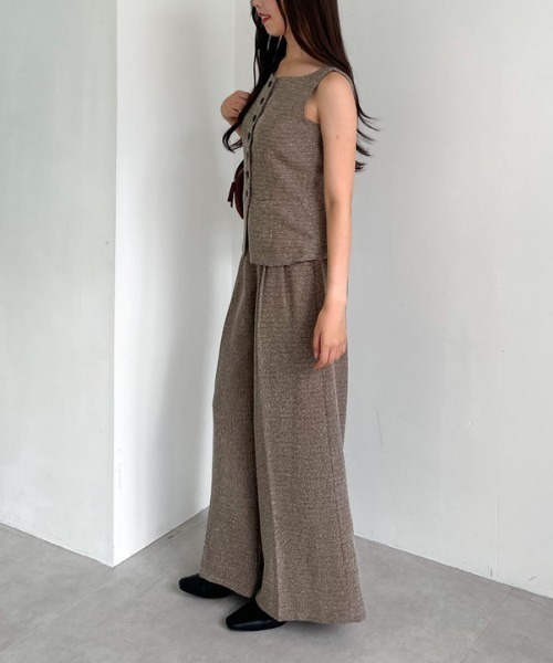 archives（アルシーヴ）の「【ＳＥＴＵＰ対応】ボタンツイードベスト（ベスト・レディース・ブラック/ブラウン・MEDIUM）」の17枚目の写真