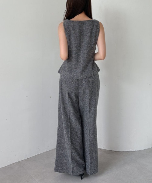 archives（アルシーヴ）の「【ＳＥＴＵＰ対応】ボタンツイードベスト（ベスト・レディース・ブラック/ブラウン・MEDIUM）」の8枚目の写真