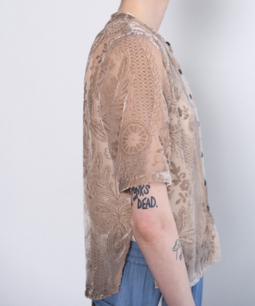 Muel Chic(ミュエルシック)の「Leaf sheer cardigan リーフシアカーディガン(カーディガン/ボレロ・レディース・マルーン/マスタード/ベージュ/ブラック・FREE)」の20枚目の写真
