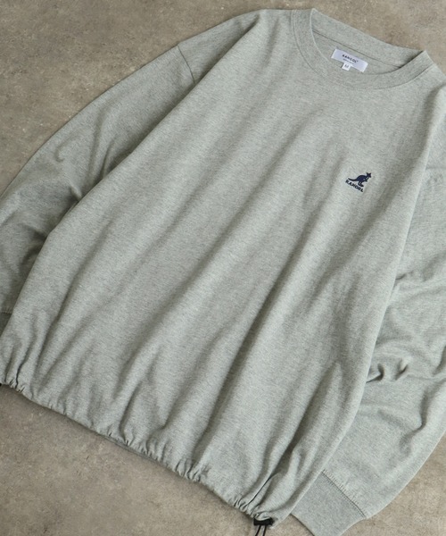 KANGOL(カンゴール)の「【KANGOL/カンゴール】別注 天竺ロゴ刺繍 ロングスリーブ クルーネック Tシャツ(Tシャツ/カットソー・メンズ・ホワイト/ブラウン/ネイビー/ブラック/杢グレー・M/L/XL)」の15枚目の写真