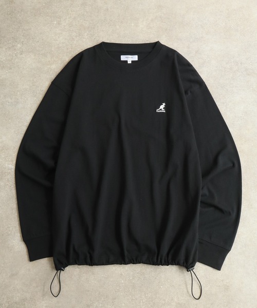 KANGOL(カンゴール)の「【KANGOL/カンゴール】別注 天竺ロゴ刺繍 ロングスリーブ クルーネック Tシャツ(Tシャツ/カットソー・メンズ・ホワイト/ブラウン/ネイビー/ブラック/杢グレー・M/L/XL)」の13枚目の写真