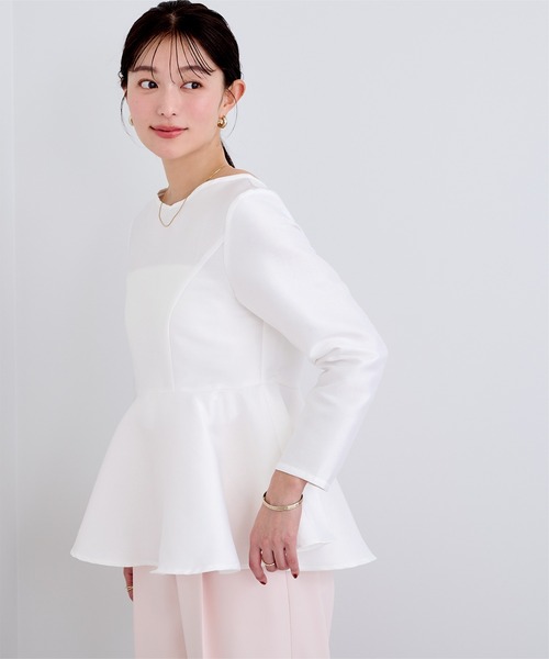 UR'S(ユアーズ)の「2wayペプラムブラウス(シャツ/ブラウス・レディース・ホワイト/ブラック/ネイビー・L/M/S)」の15枚目の写真