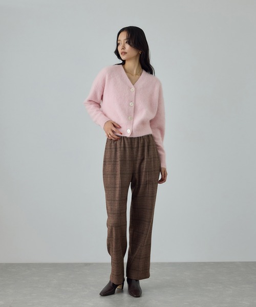 フォックスカシミヤニットカーディガン/イージーケア・アンサンブル