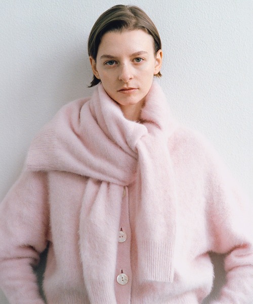 フォックスカシミヤニットカーディガン/イージーケア・アンサンブル