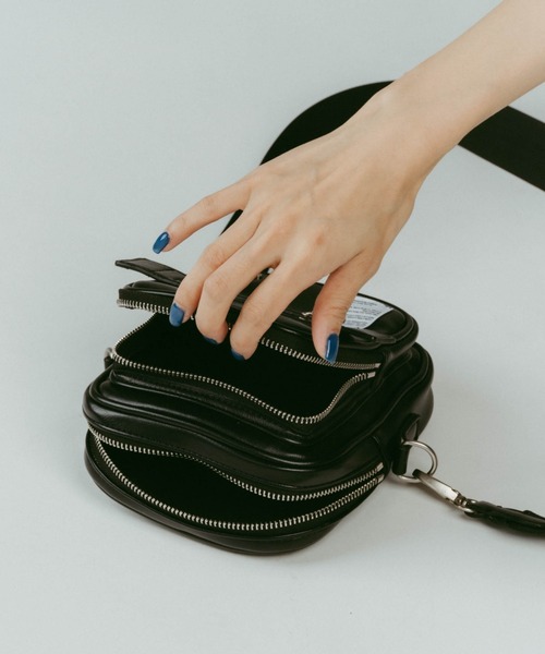 【Knuth Marf】two-pocket mini bag/black/ Knuth Marf（クヌースマーフ）の「【Knuth Marf】two-pocket mini bag