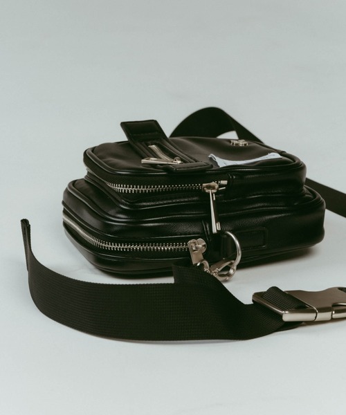 【Knuth Marf】two-pocket mini bag/black/ Knuth Marf（クヌースマーフ）の「【Knuth Marf】two-pocket mini bag