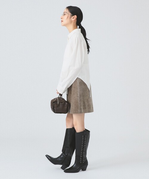 Ray BEAMS（レイビームス）の「ガーターベルト シャツ（シャツ/ブラウス・レディース・ライトグレー・ONE SIZE）」の3枚目の写真