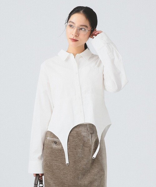 Ray BEAMS（レイビームス）の「ガーターベルト シャツ（シャツ/ブラウス・レディース・ライトグレー・ONE SIZE）」の5枚目の写真