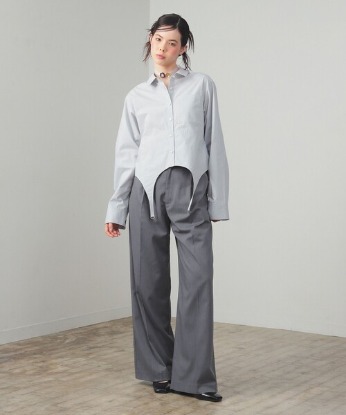 Ray BEAMS（レイビームス）の「ガーターベルト シャツ（シャツ/ブラウス・レディース・ライトグレー・ONE SIZE）」の6枚目の写真