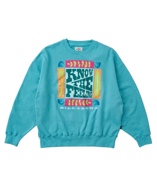 BILLABONG(ビラボン)の「BILLABONG レディース 【LUISE ONO】KNOW THE FEELING SWE トレーナー 【LOOSE FIT】【2025年秋冬モデル】/ビラボンLuise Onoコラボフロントプリントプルオーバースウェットトレーナー(スウェット・レディース・ホワイト/ブルー系その他・MEDIUM/LARGE)」の2枚目の写真