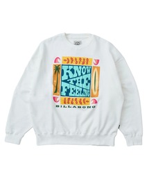 BILLABONG レディース 【LUISE ONO】KNOW THE FEELING SWE トレーナー 【LOOSE FIT】【2025年秋冬モデル】/ビラボンLuise Onoコラボフロントプリントプルオーバースウェットトレーナー