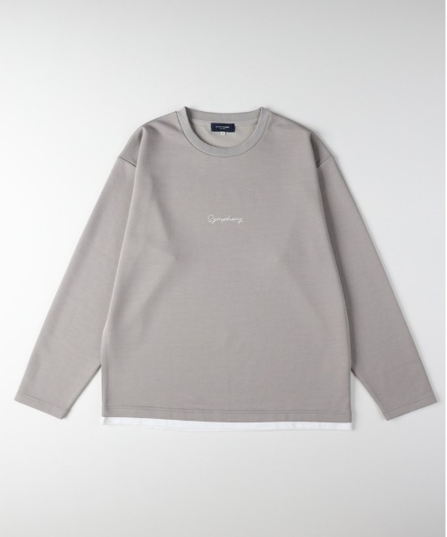 BACK NUMBER(バックナンバー)の「BACK NUMBER(バックナンバー)【メンズ】TRPU胸ロゴプリントロングスリーブTシャツ(Tシャツ/カットソー・メンズ・ライトベージュ/ブラック/ブルー・L/XL/M)」の2枚目の写真