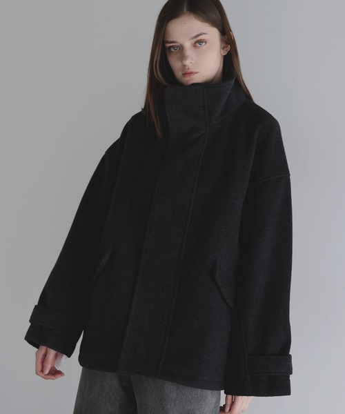 ウールミックスオーバーサイズショートモッズブルゾン（ブルゾン