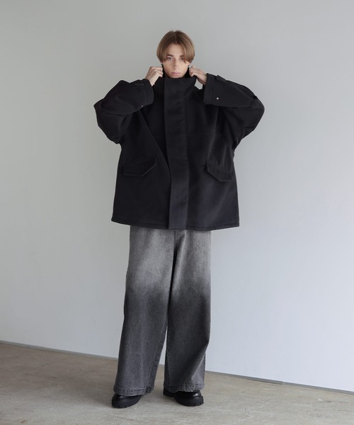 SOCCE（ソーシー）の「ウールミックスオーバーサイズショートモッズブルゾン（ブルゾン・メンズ・ライトグレー/ブラック/チャコール・XL/L/M/S）」の12枚目の写真