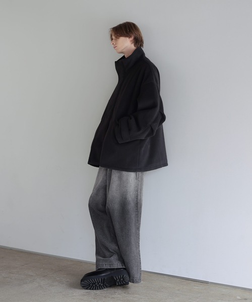 SOCCE（ソーシー）の「ウールミックスオーバーサイズショートモッズブルゾン（ブルゾン・メンズ・ライトグレー/ブラック/チャコール・XL/L/M/S）」の11枚目の写真