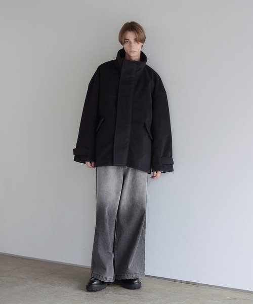 SOCCE（ソーシー）の「ウールミックスオーバーサイズショートモッズブルゾン（ブルゾン・メンズ・ライトグレー/ブラック/チャコール・XL/L/M/S）」の13枚目の写真