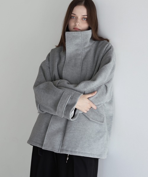 SOCCE（ソーシー）の「ウールミックスオーバーサイズショートモッズブルゾン（ブルゾン・メンズ・ライトグレー/ブラック/チャコール・XL/L/M/S）」の17枚目の写真