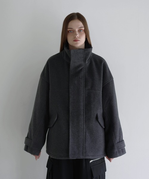 ウールミックスオーバーサイズショートモッズブルゾン（ブルゾン