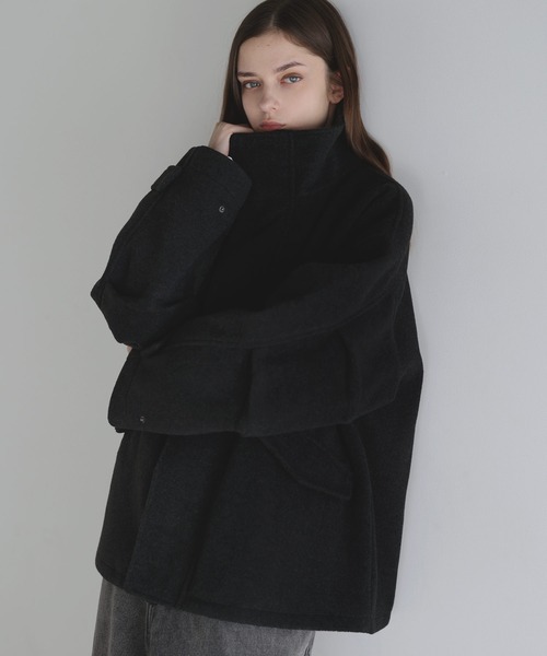 ウールミックスオーバーサイズショートモッズブルゾン（ブルゾン