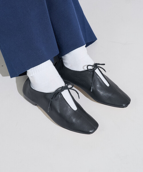 FREAK'S STORE（フリークスストア）の「SOFI/ソフィー リボン フラットレザーシューズ/ 紐付き バレエシューズ（バレエシューズ・レディース・ブラック/ブラウン/シルバー・38/36/37）」の7枚目の写真